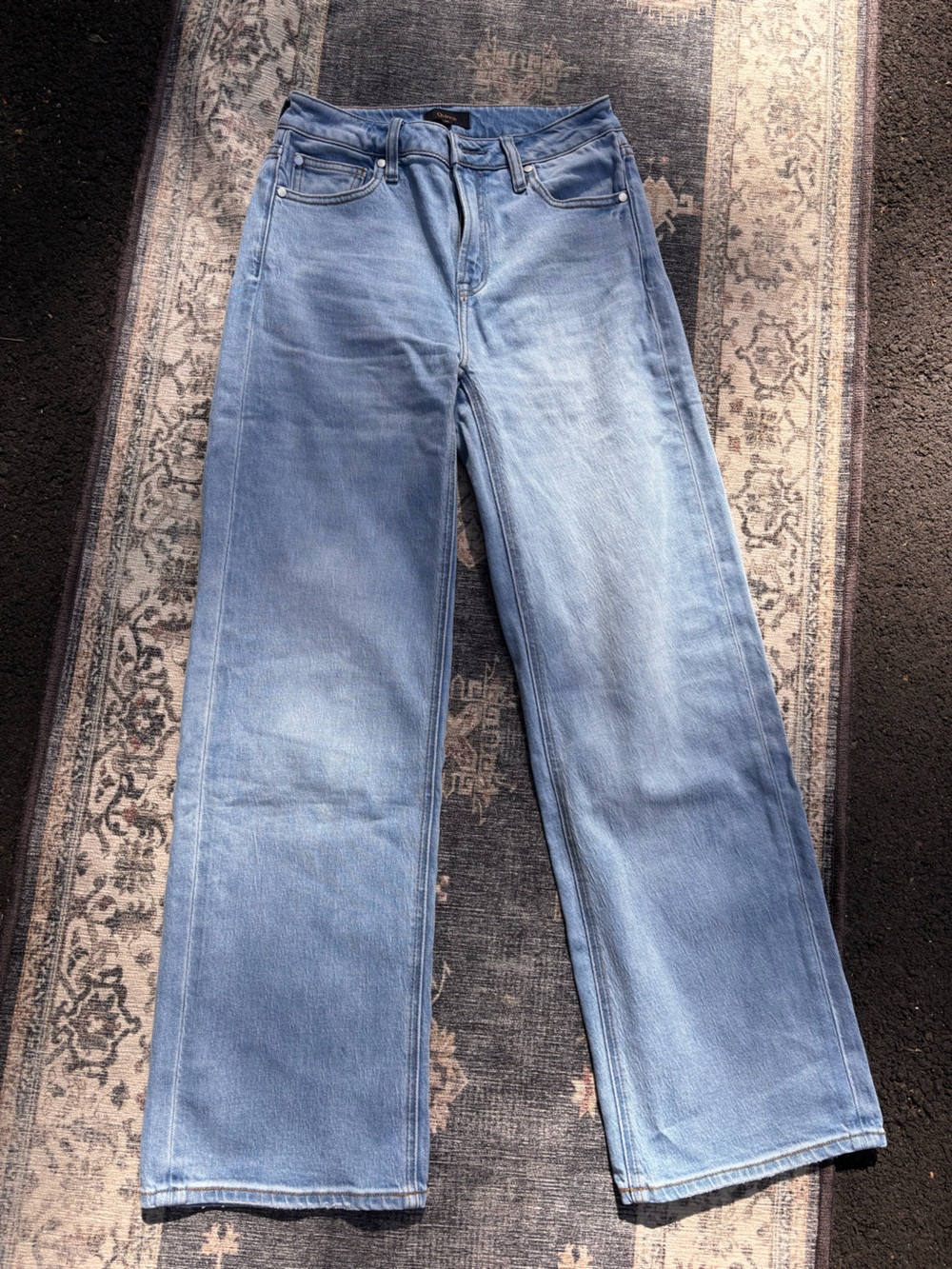 Quince Light Blue Wide-Leg Jeans
